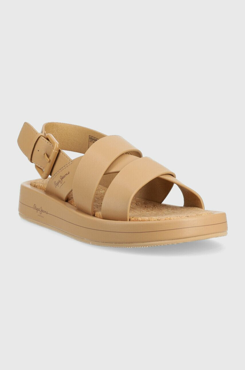 Pepe Jeans Sandále SUMMER dámske béžová farba na platforme PLS90578 - Pepit.sk