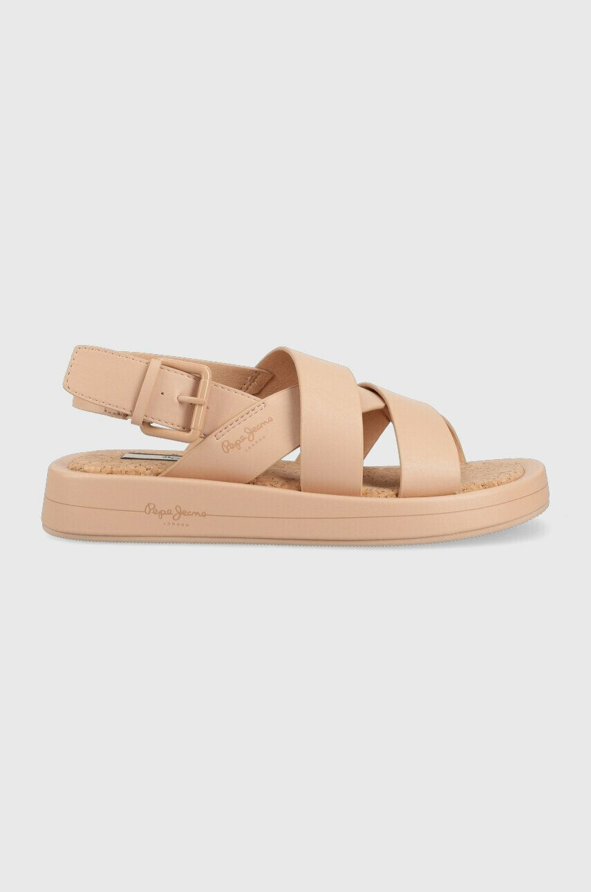 Pepe Jeans Sandále SUMMER dámske béžová farba na platforme PLS90578 - Pepit.sk