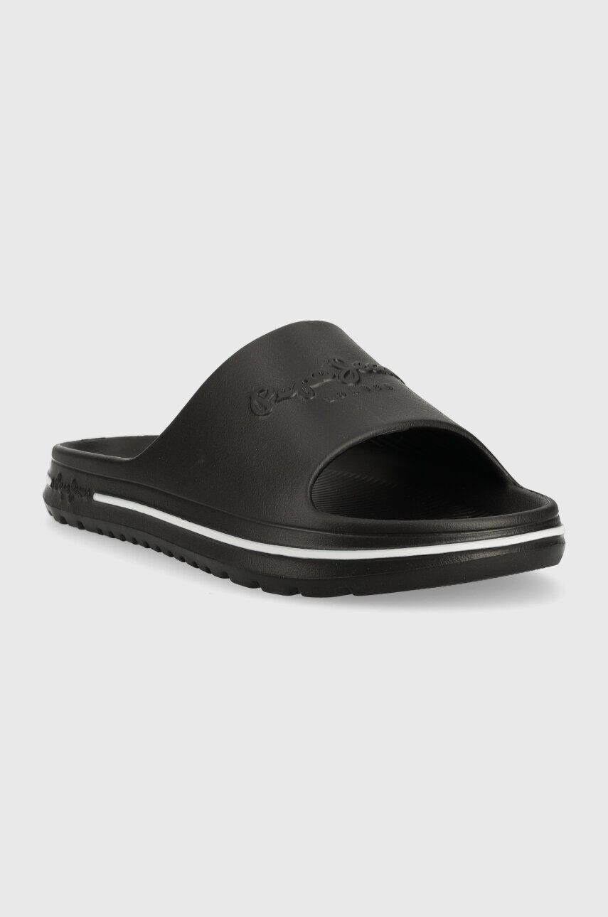 Pepe Jeans Šľapky BEACH SLIDE pánske čierna farba PMS70121 - Pepit.sk