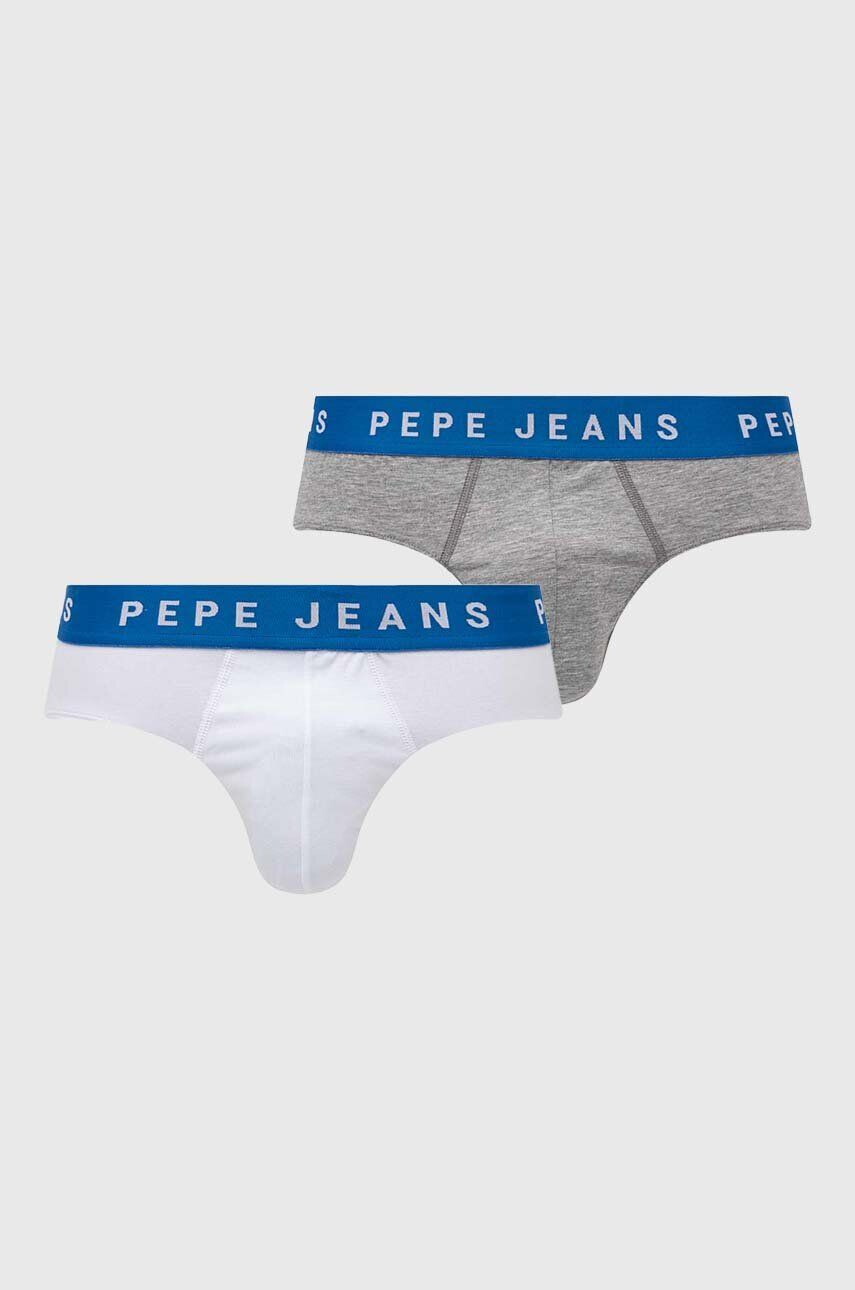 Pepe Jeans Slipy 2-pak pánske šedá farba - Pepit.sk