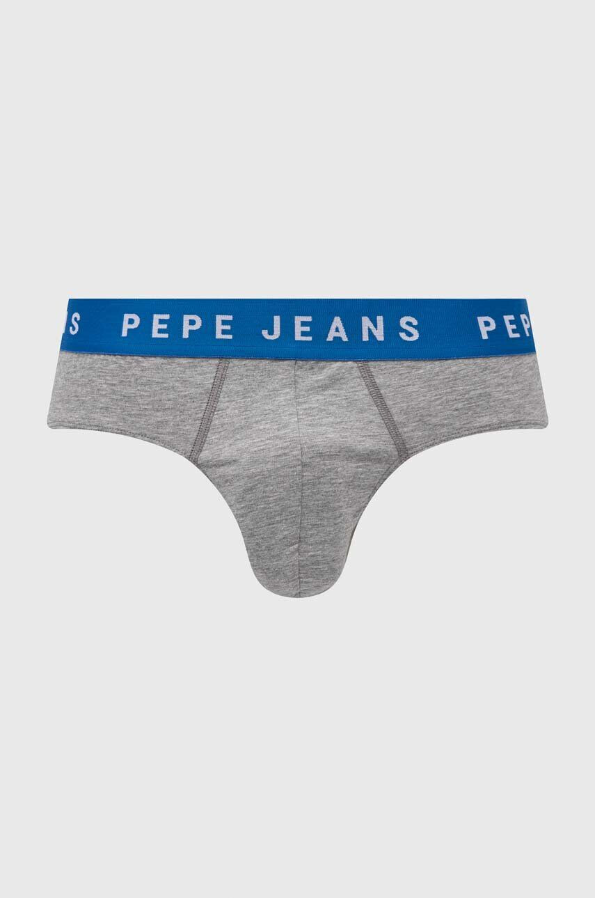 Pepe Jeans Slipy 2-pak pánske šedá farba - Pepit.sk