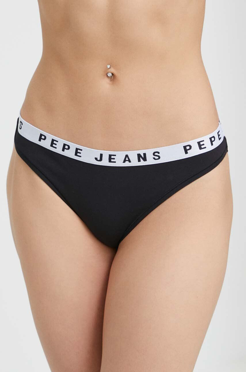 Pepe Jeans Tangá čierna farba - Pepit.sk