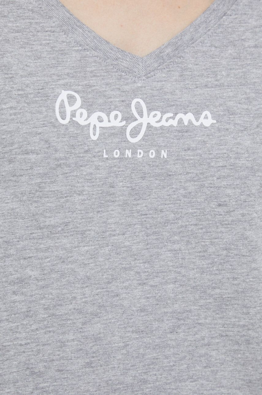 Pepe Jeans Tričko dámske šedá farba - Pepit.sk