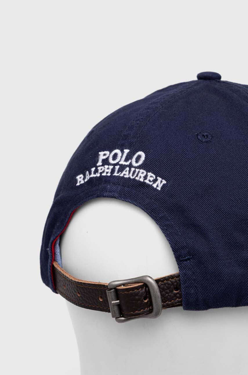 Polo Ralph Lauren Bavlnená čiapka tmavomodrá farba s nášivkou - Pepit.sk