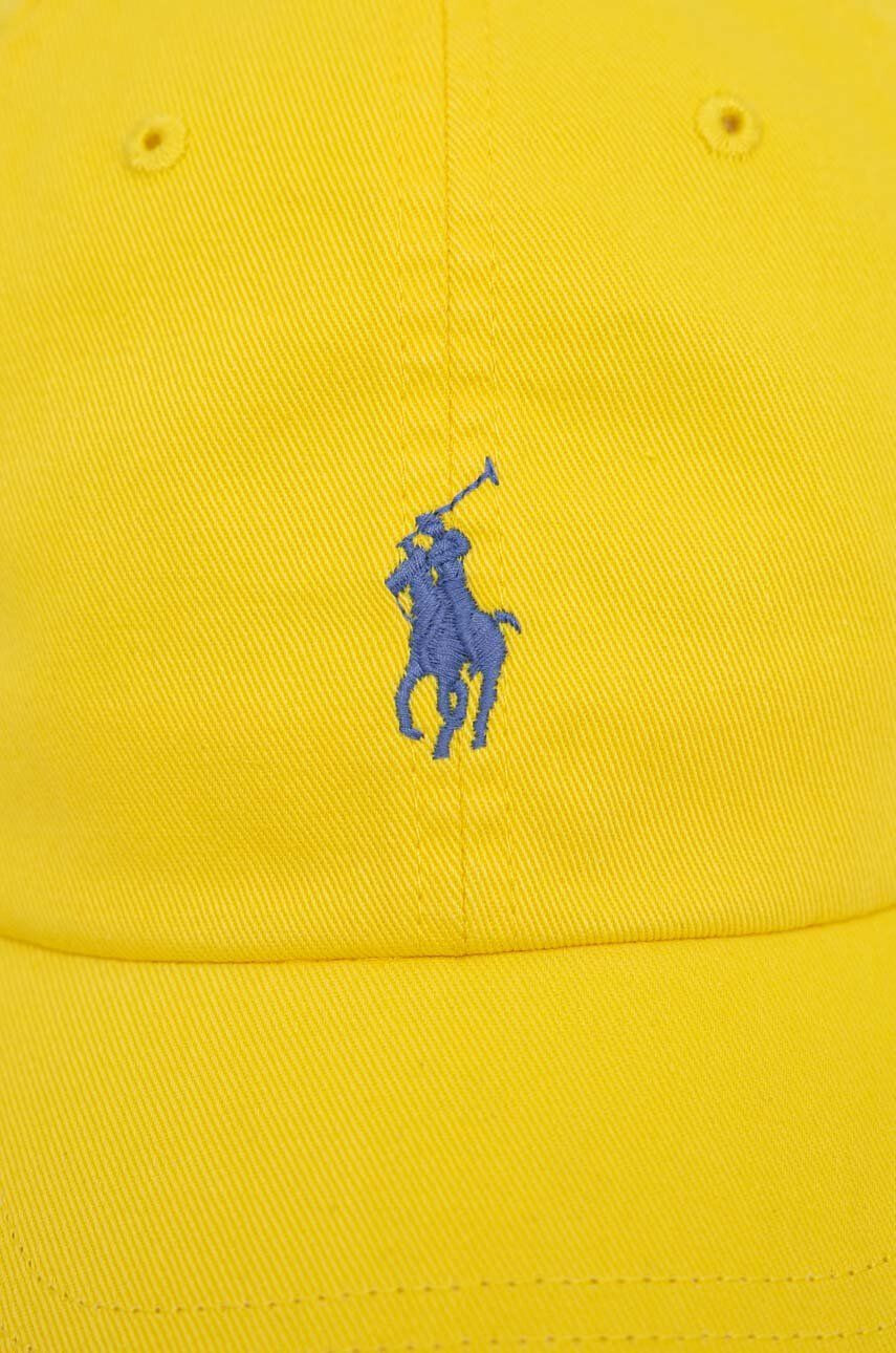 Polo Ralph Lauren Bavlnená šiltovka žltá farba s nášivkou - Pepit.sk