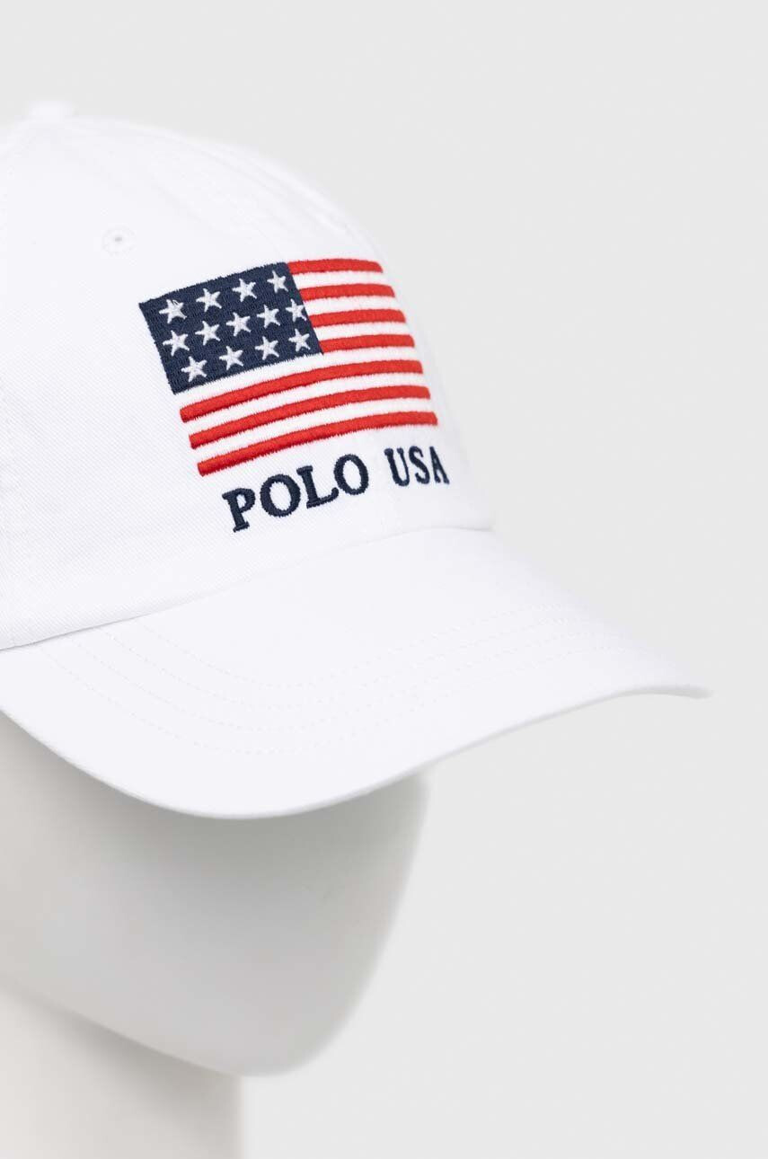 Polo Ralph Lauren Bavlnená šiltovka biela farba s nášivkou - Pepit.sk