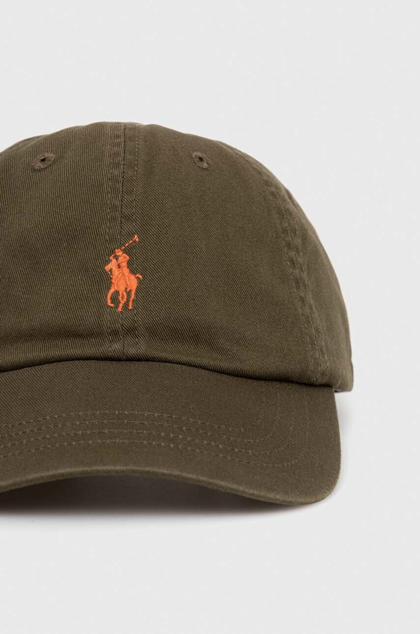 Polo Ralph Lauren Bavlnená šiltovka zelená farba jednofarebná - Pepit.sk