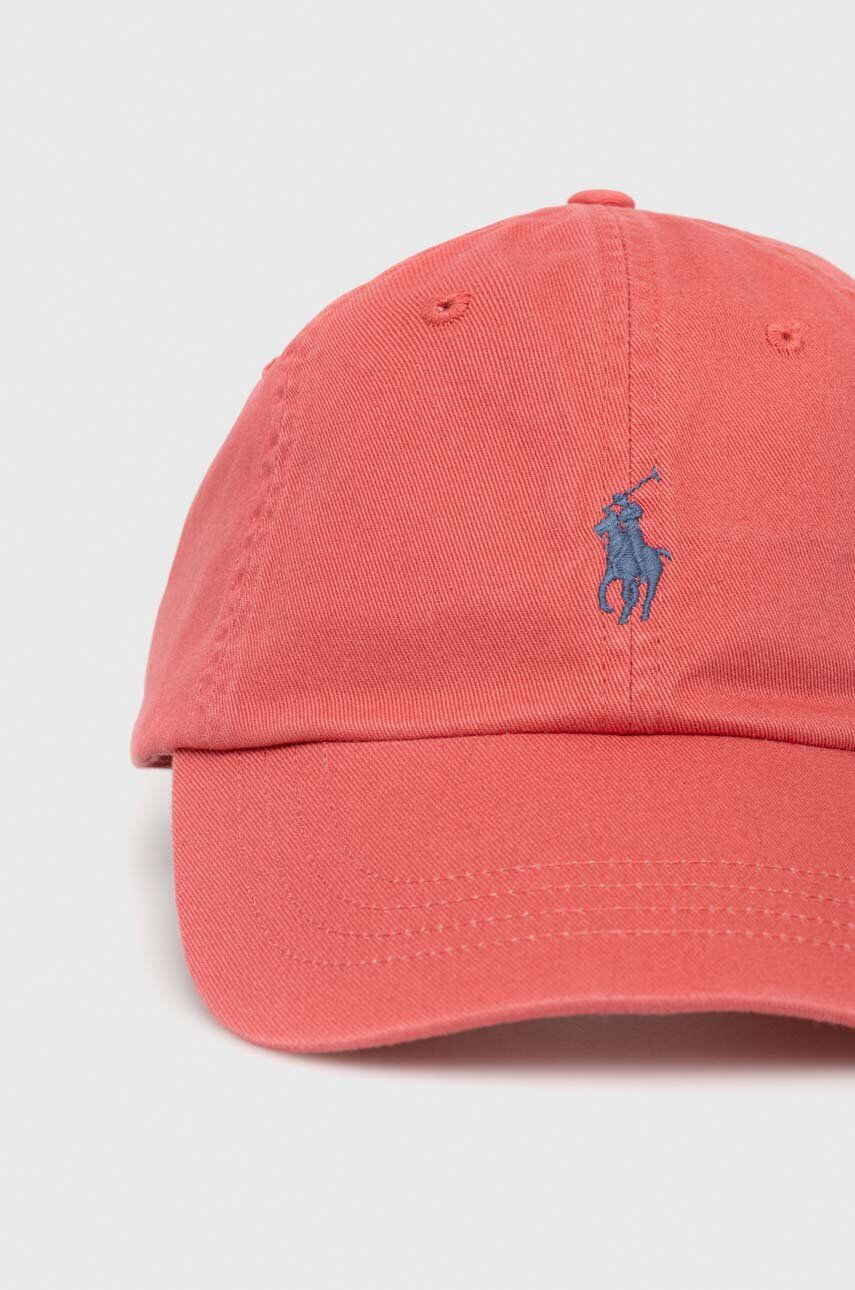 Polo Ralph Lauren Bavlnená šiltovka červená farba jednofarebná - Pepit.sk