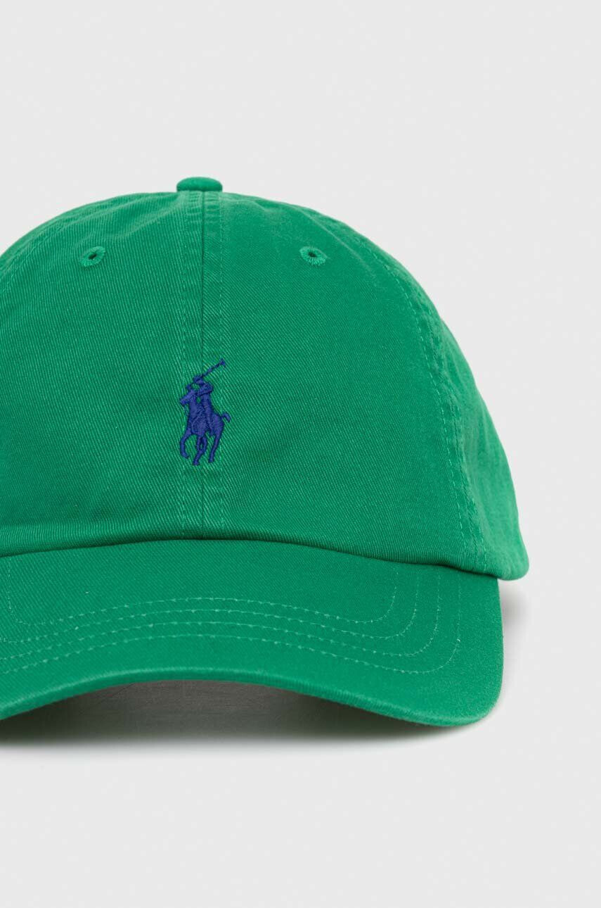 Polo Ralph Lauren Bavlnená šiltovka zelená farba jednofarebná - Pepit.sk