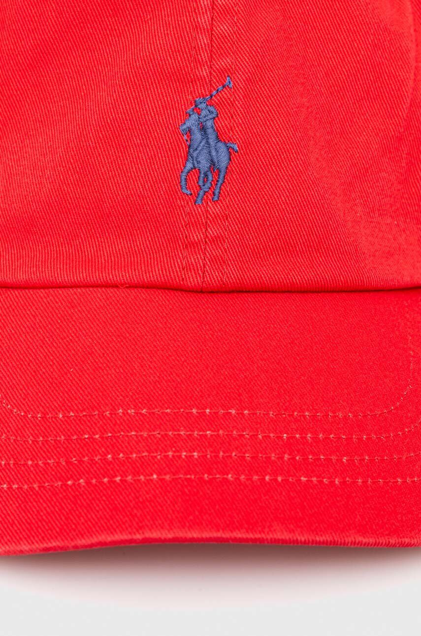 Polo Ralph Lauren Bavlnená šiltovka červená farba s nášivkou - Pepit.sk