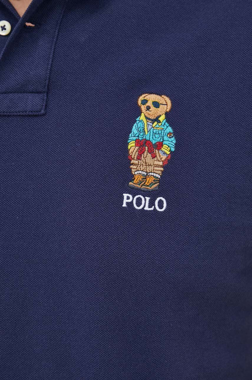 Polo Ralph Lauren Bavlnené polo tričko tmavomodrá farba s nášivkou - Pepit.sk