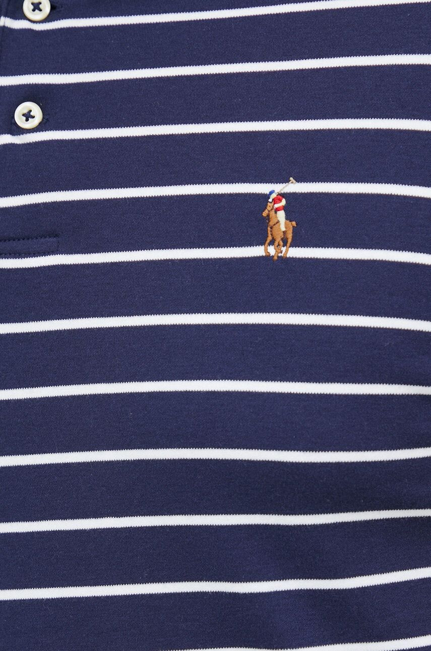 Polo Ralph Lauren Bavlnené polo tričko tmavomodrá farba vzorované - Pepit.sk