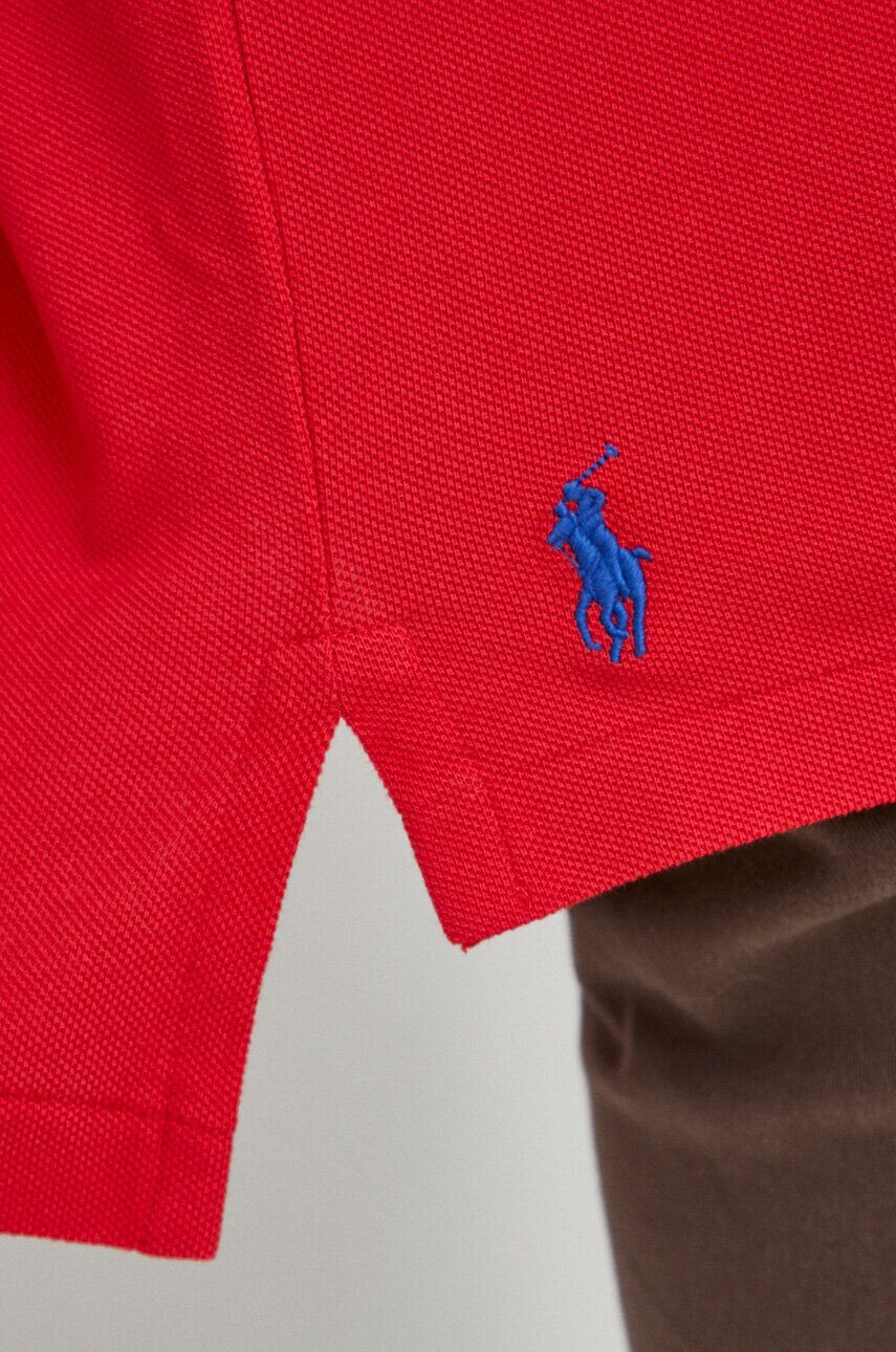 Polo Ralph Lauren Bavlnené polo tričko červená farba s nášivkou - Pepit.sk