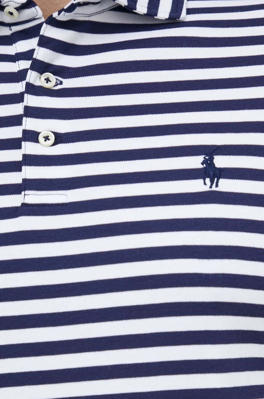 Polo Ralph Lauren Bavlnené polo tričko tmavomodrá farba vzorované - Pepit.sk