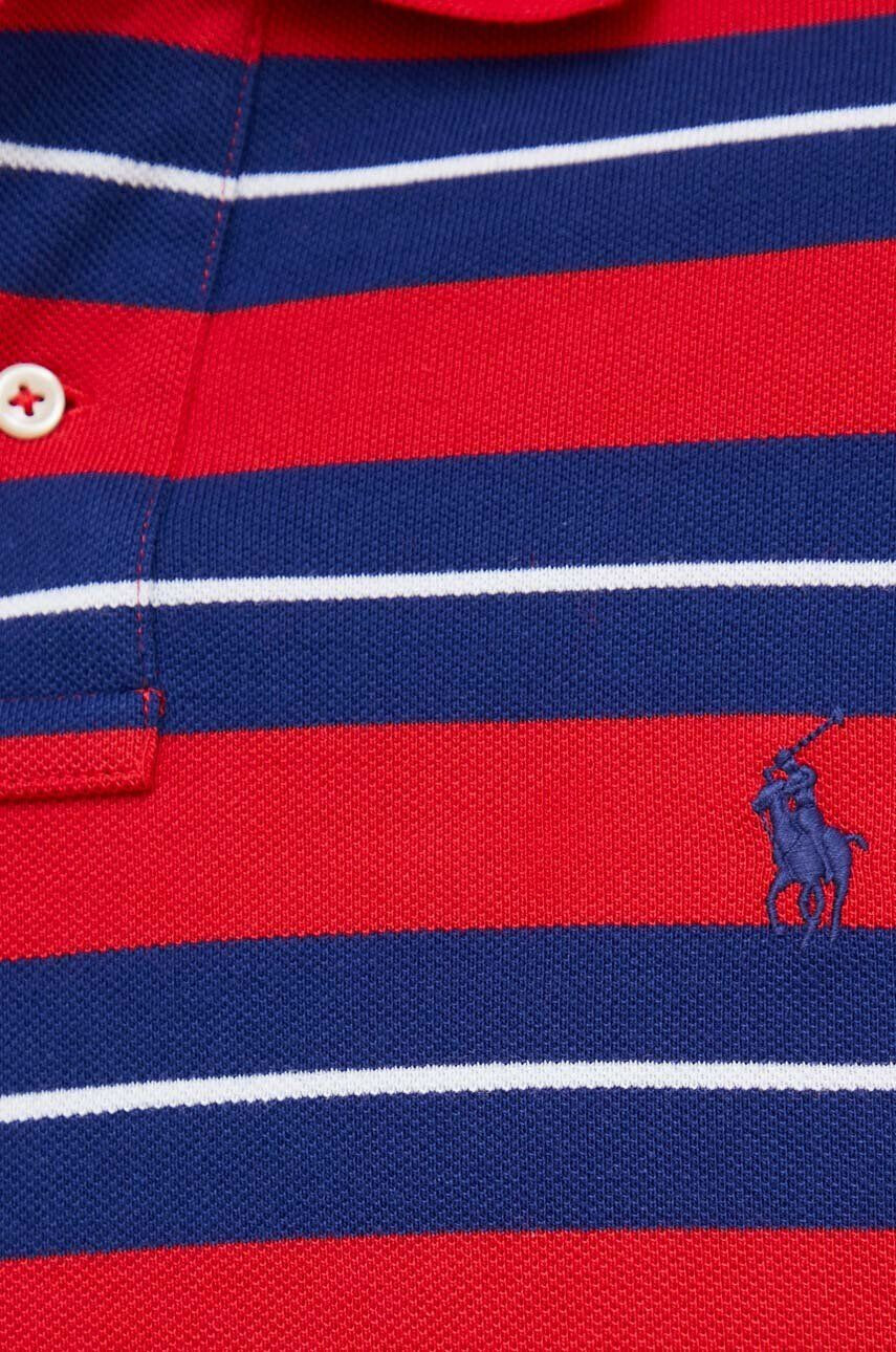 Polo Ralph Lauren Bavlnené polo tričko červená farba vzorované - Pepit.sk