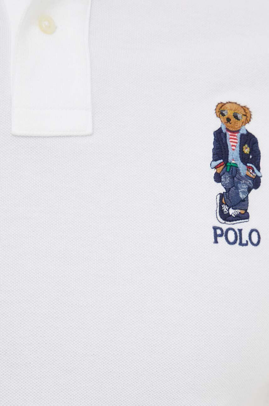 Polo Ralph Lauren Bavlnené polo tričko biela farba jednofarebné - Pepit.sk