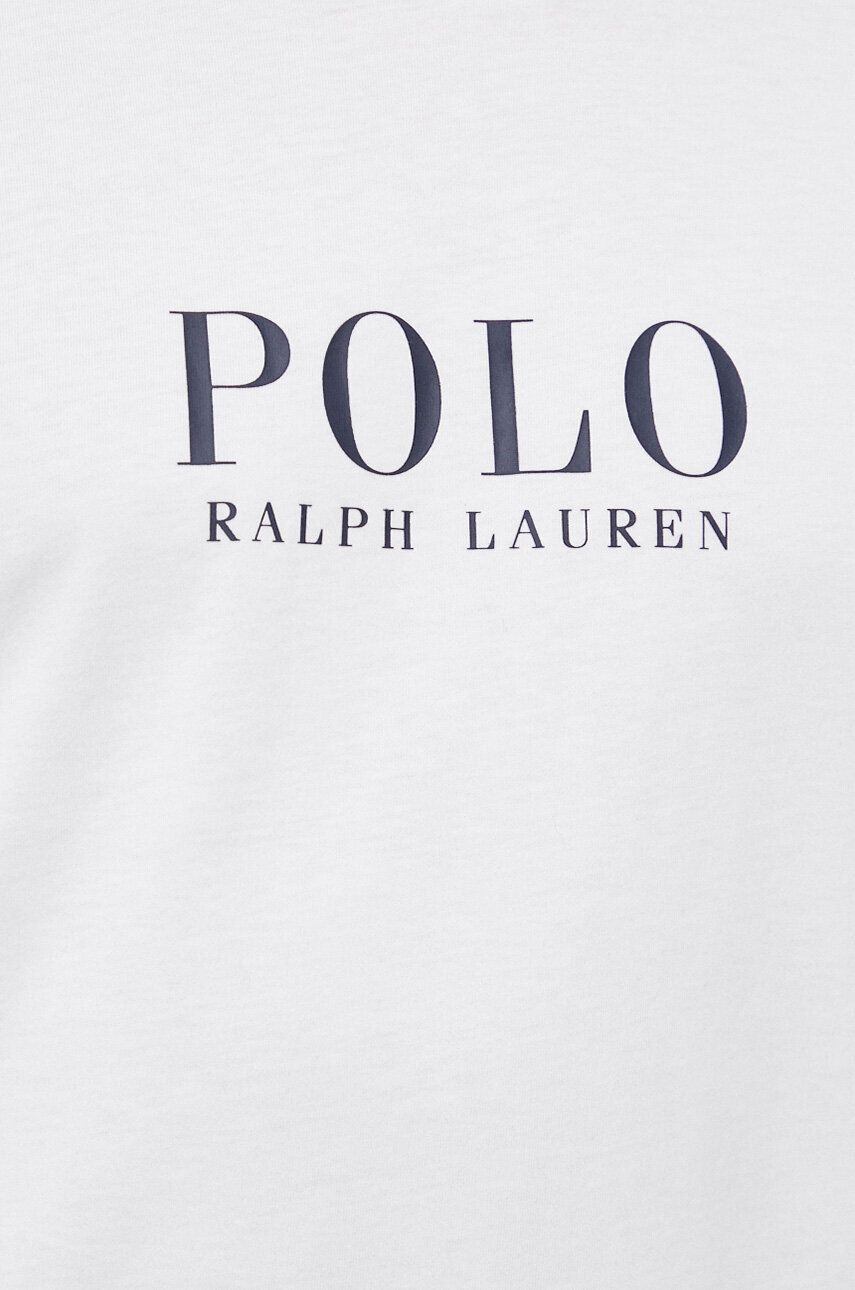 Polo Ralph Lauren Bavlnené pyžamové tričko biela farba s potlačou - Pepit.sk