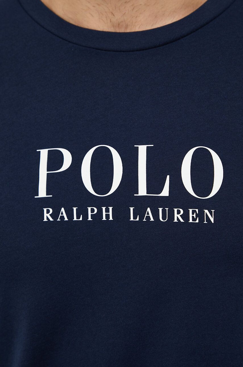 Polo Ralph Lauren Bavlnené pyžamové tričko tmavomodrá farba s potlačou - Pepit.sk