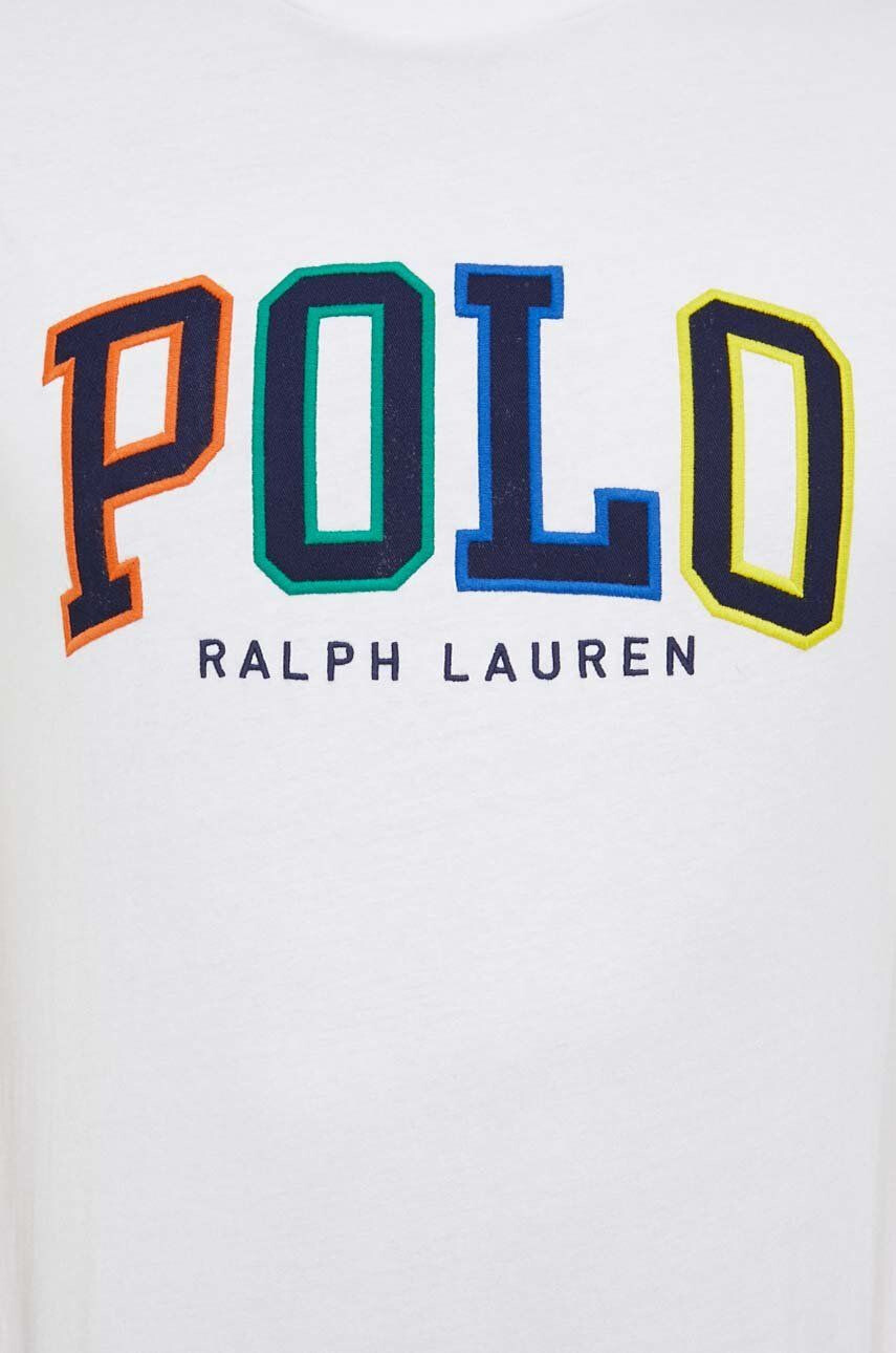 Polo Ralph Lauren Bavlnené tričko biela farba s nášivkou - Pepit.sk