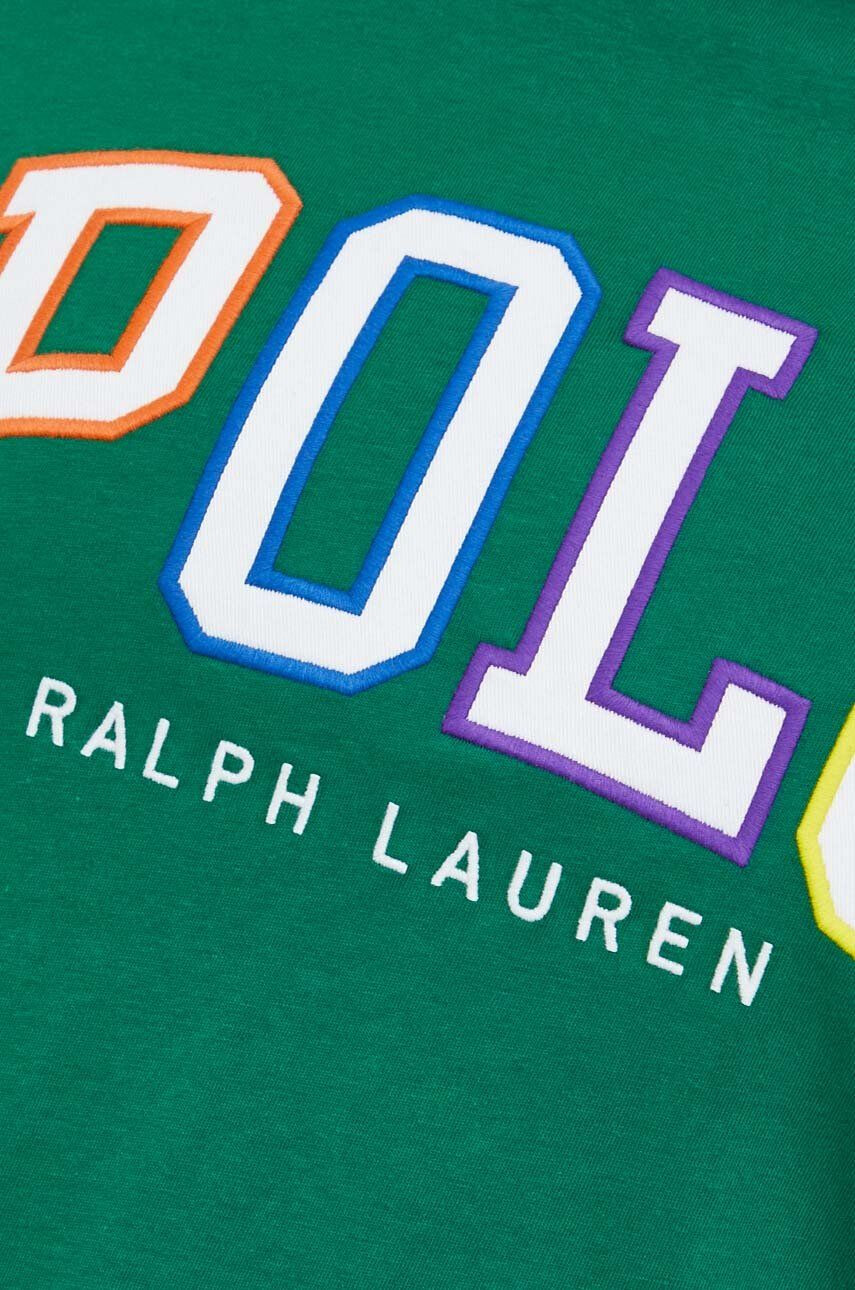 Polo Ralph Lauren Bavlnené tričko zelená farba s nášivkou - Pepit.sk