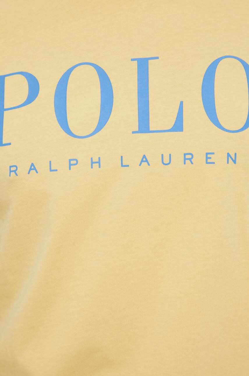 Polo Ralph Lauren Bavlnené tričko žltá farba s potlačou - Pepit.sk