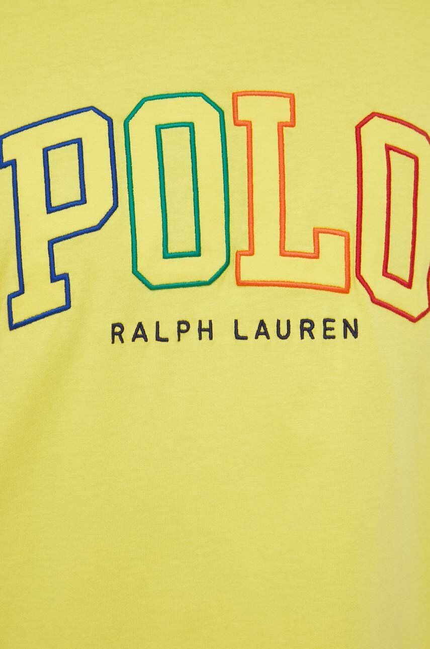 Polo Ralph Lauren Bavlnené tričko žltá farba s nášivkou - Pepit.sk