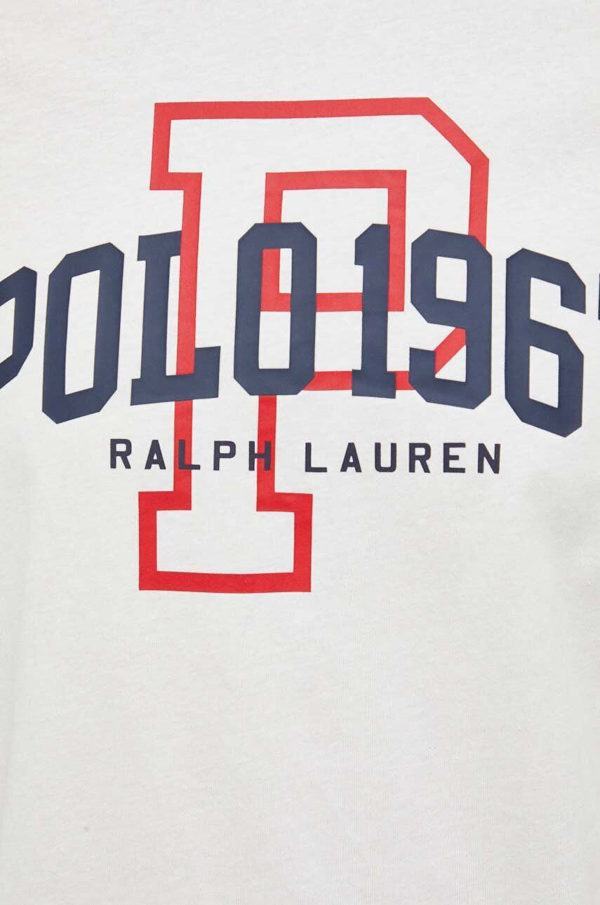 Polo Ralph Lauren Bavlnené tričko biela farba s potlačou - Pepit.sk