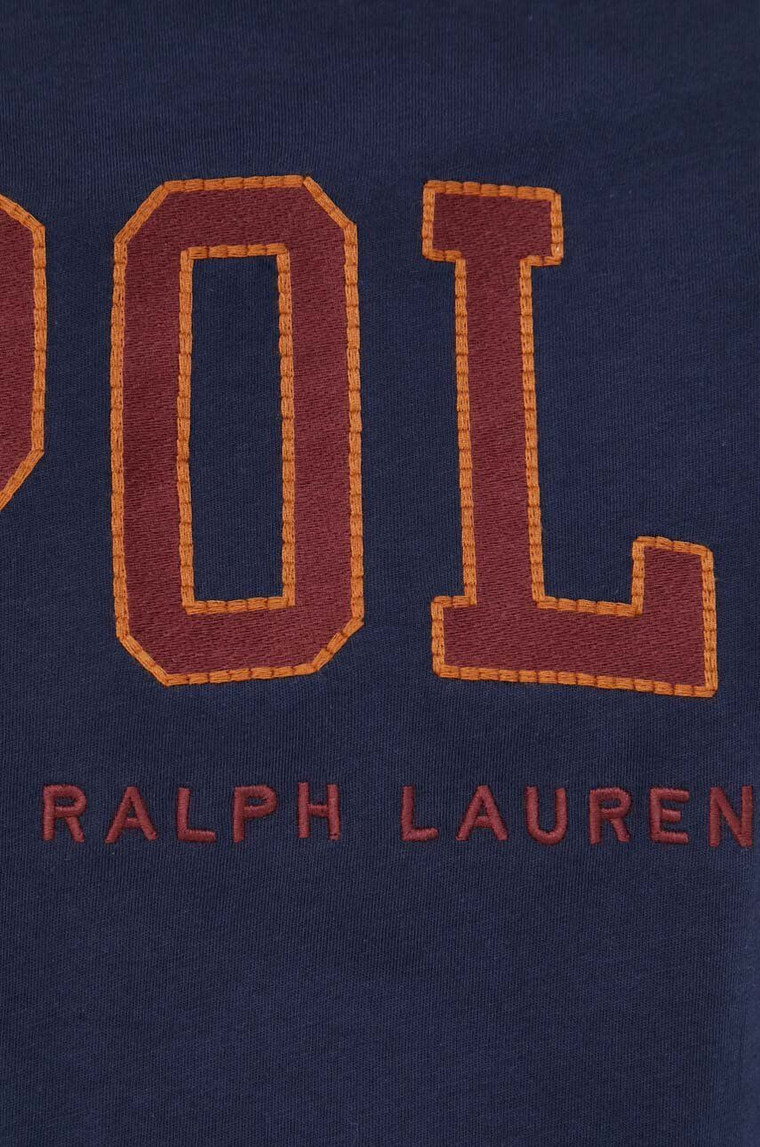 Polo Ralph Lauren Bavlnené tričko tmavomodrá farba s nášivkou - Pepit.sk