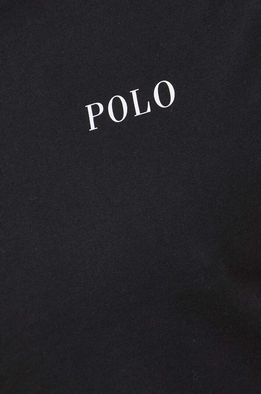 Polo Ralph Lauren Bavlnené tričko pánsky čierna farba s potlačou - Pepit.sk