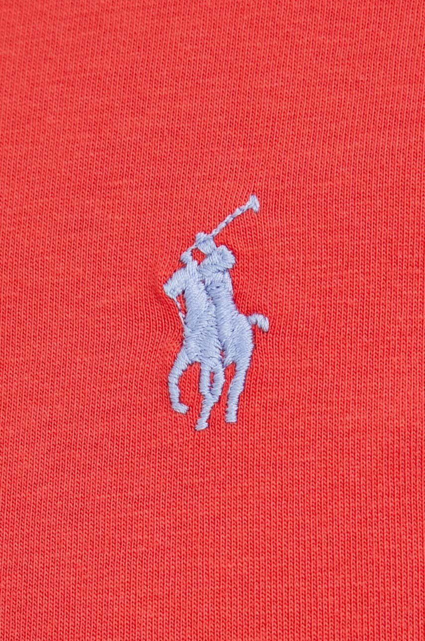 Polo Ralph Lauren Bavlnené tričko pánsky červená farba jednofarebný - Pepit.sk