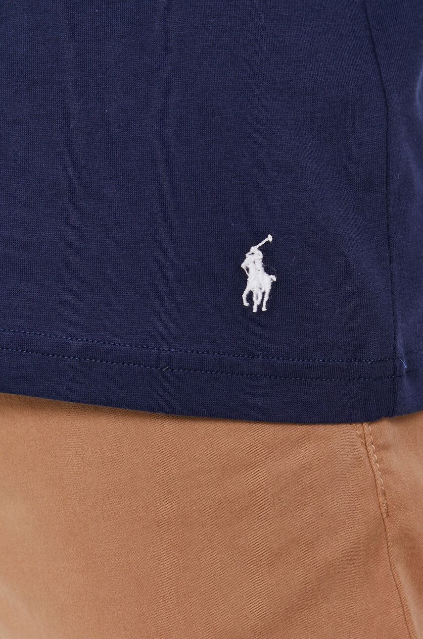 Polo Ralph Lauren Bavlnené tričko s dlhým rukávom tmavomodrá farba jednofarebné - Pepit.sk