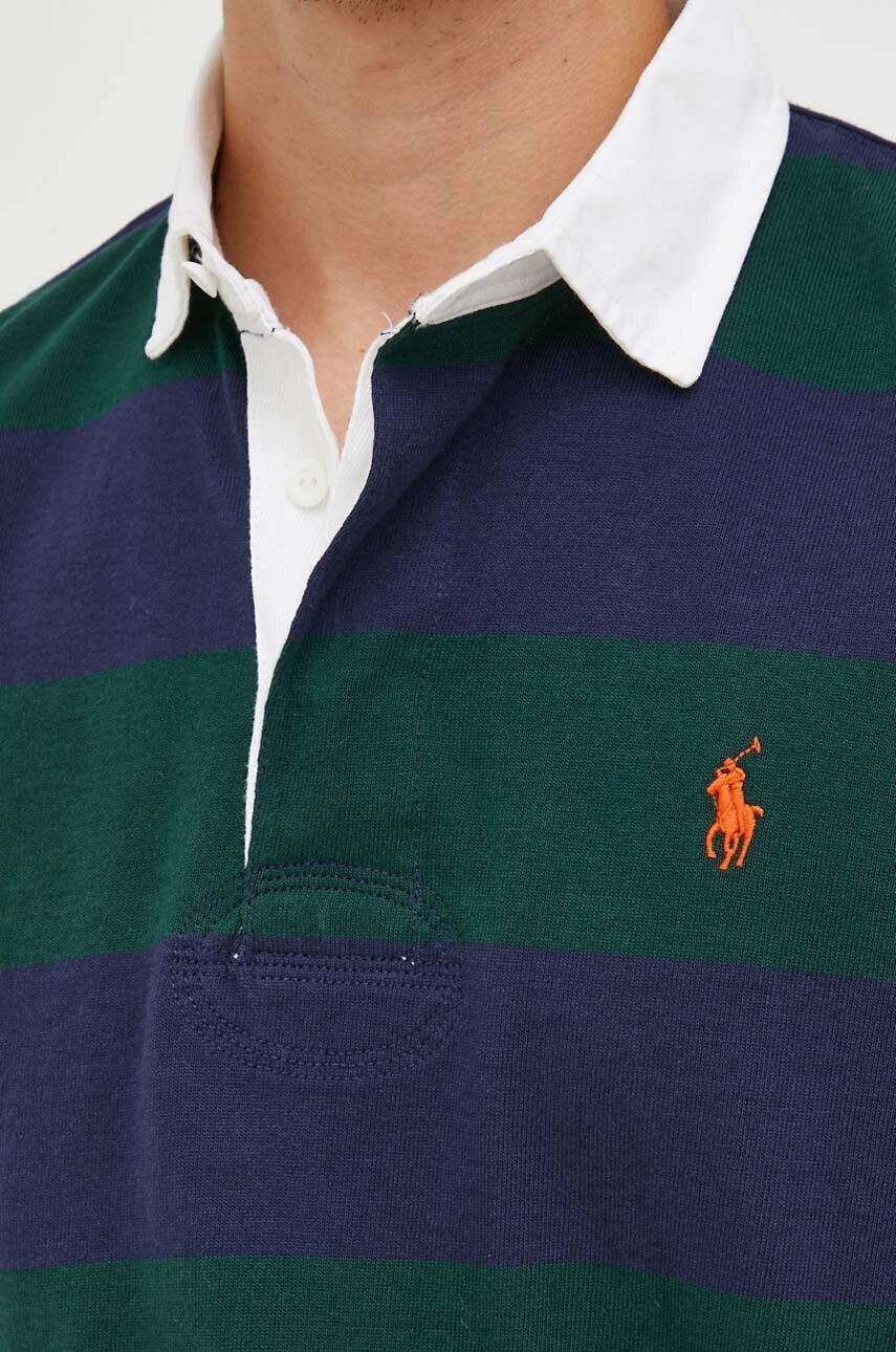 Polo Ralph Lauren Bavlnené tričko s dlhým rukávom zelená farba vzorovaný - Pepit.sk