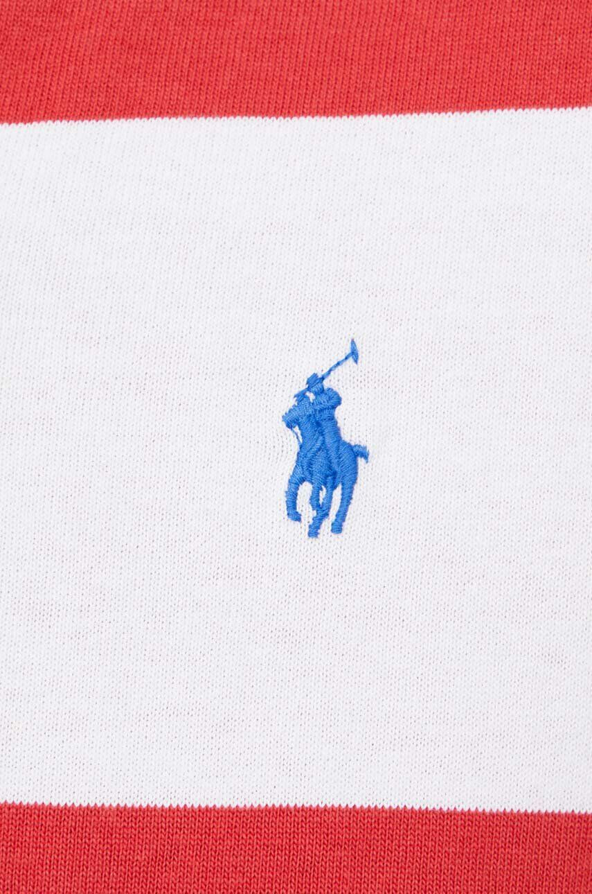 Polo Ralph Lauren Bavlnené tričko s dlhým rukávom červená farba vzorovaný - Pepit.sk