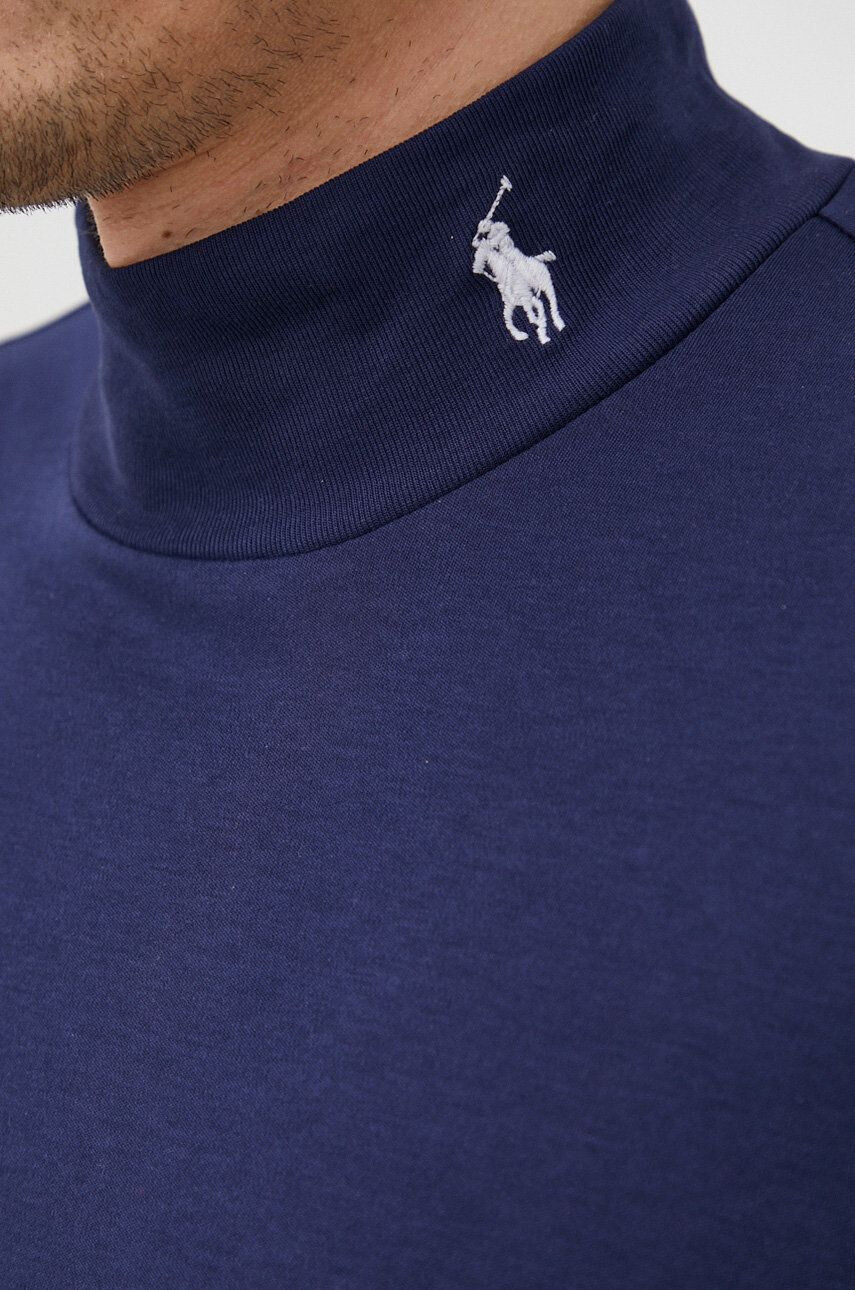 Polo Ralph Lauren Bavlnené tričko s dlhým rukávom tmavomodrá farba jednofarebné - Pepit.sk