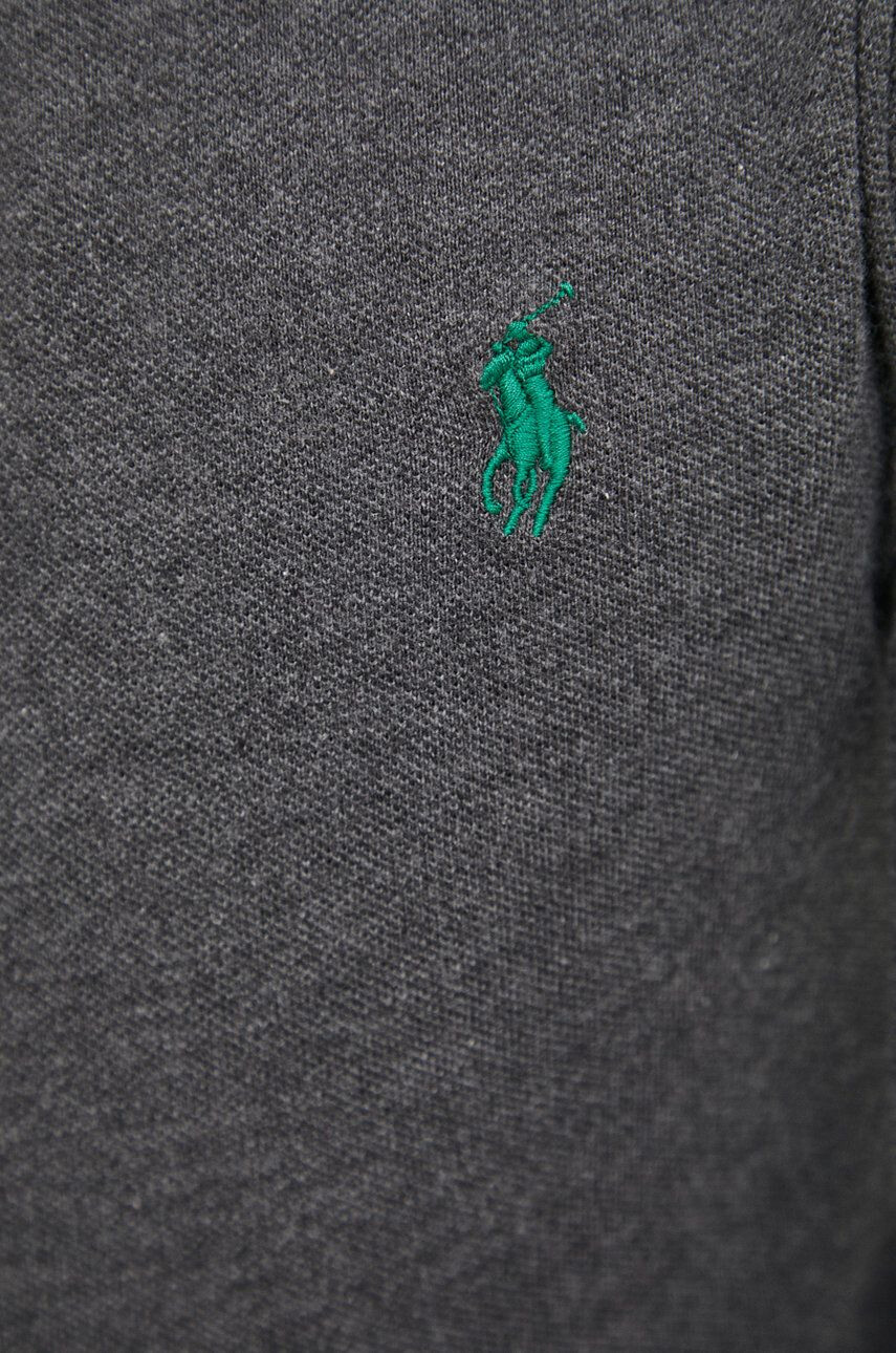 Polo Ralph Lauren Bavlnené tričko s dlhým rukávom šedá farba jednofarebné - Pepit.sk