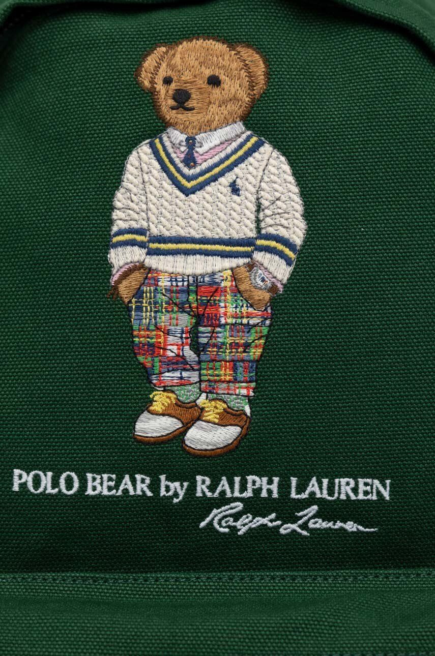 Polo Ralph Lauren Bavlnený batoh pánsky zelená farba veľký s nášivkou - Pepit.sk