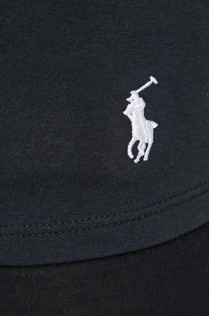 Polo Ralph Lauren Bavlnený pyžamový top čierna farba bavlnená - Pepit.sk