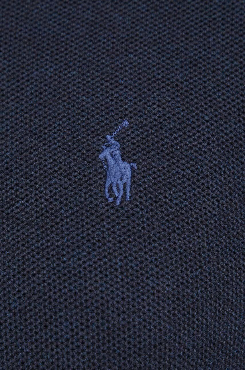 Polo Ralph Lauren Bavlnený sveter tmavomodrá farba tenký - Pepit.sk