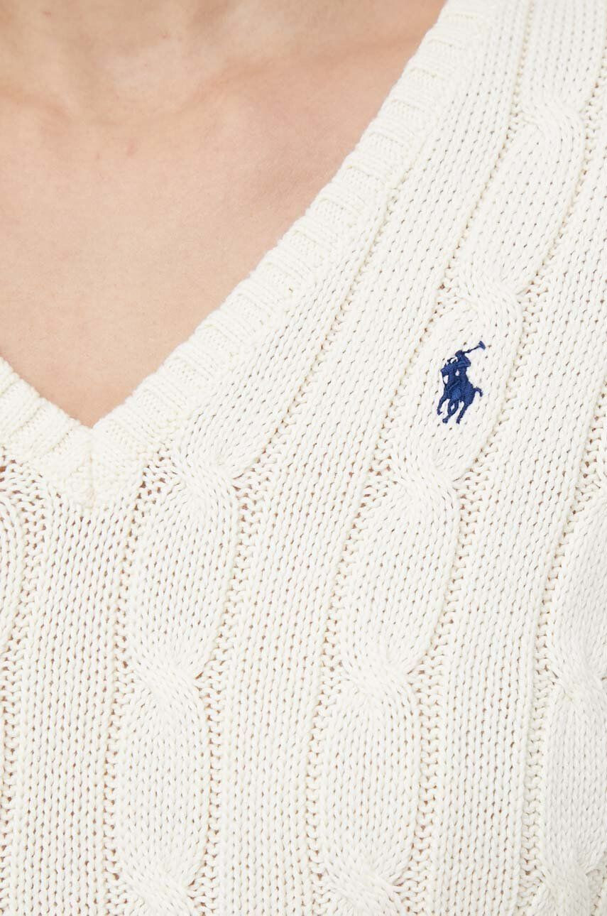 Polo Ralph Lauren Bavlnený sveter béžová farba tenký - Pepit.sk