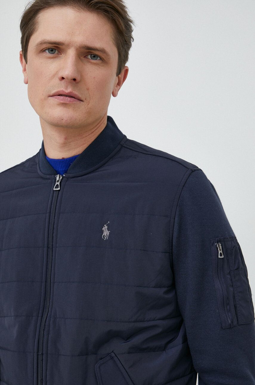 Polo Ralph Lauren Bunda pánsky tmavomodrá farba prechodná - Pepit.sk