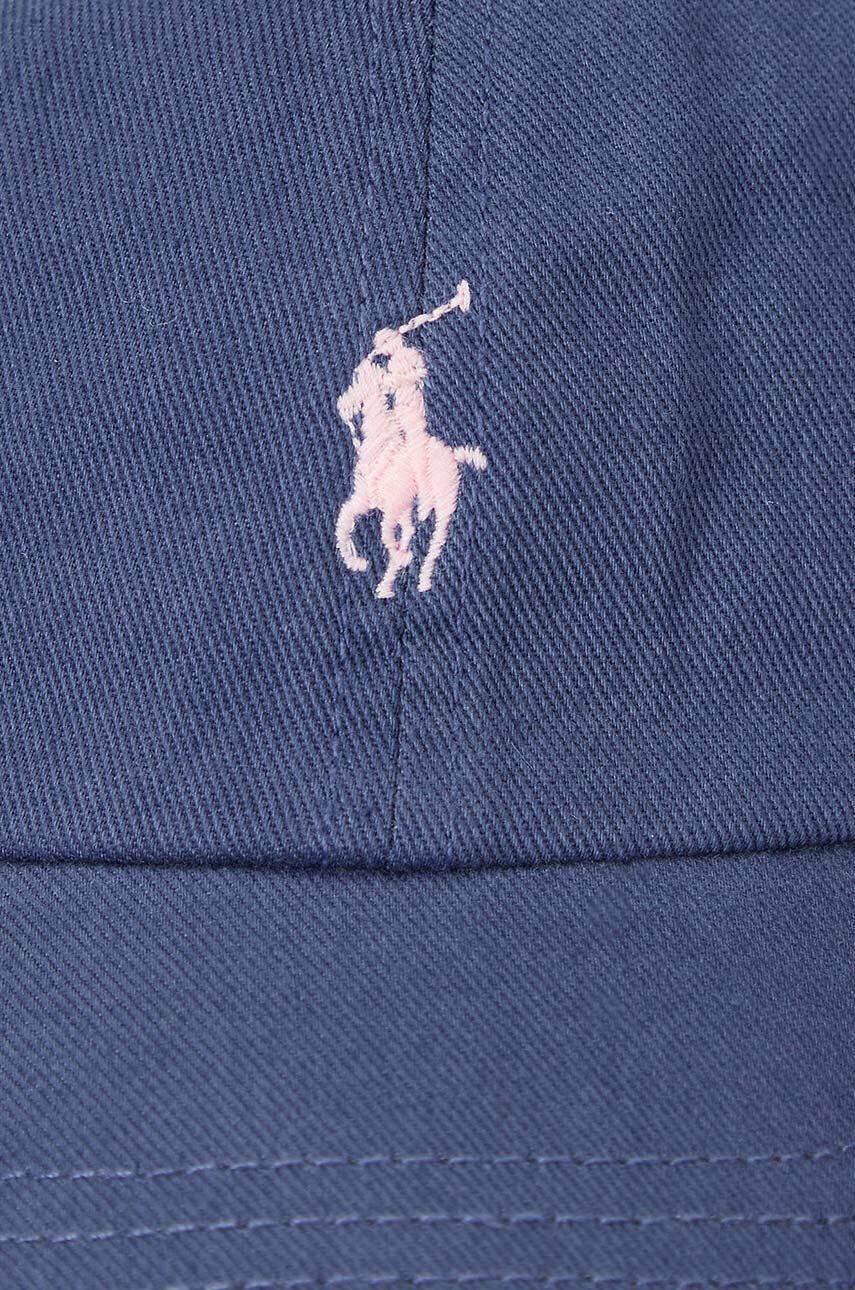 Polo Ralph Lauren Detská bavlnená čiapka tmavomodrá farba s nášivkou - Pepit.sk