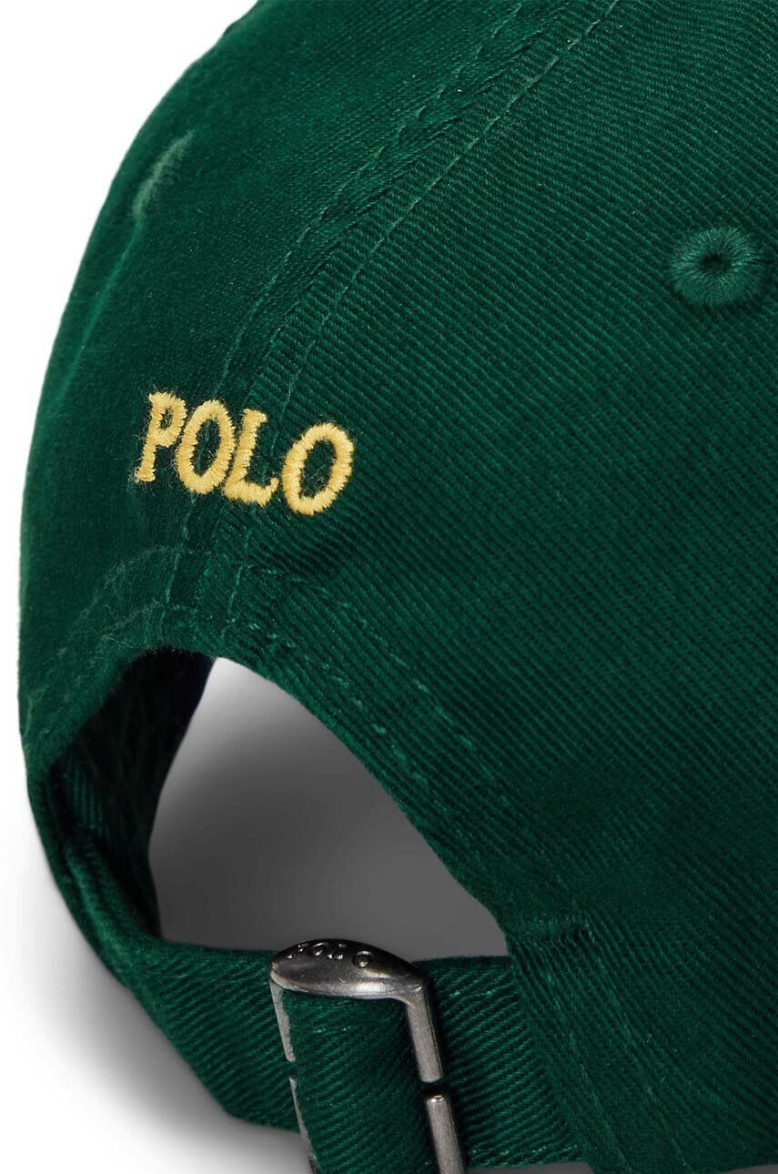 Polo Ralph Lauren Detská bavlnená šiltovka zelená farba jednofarebná - Pepit.sk