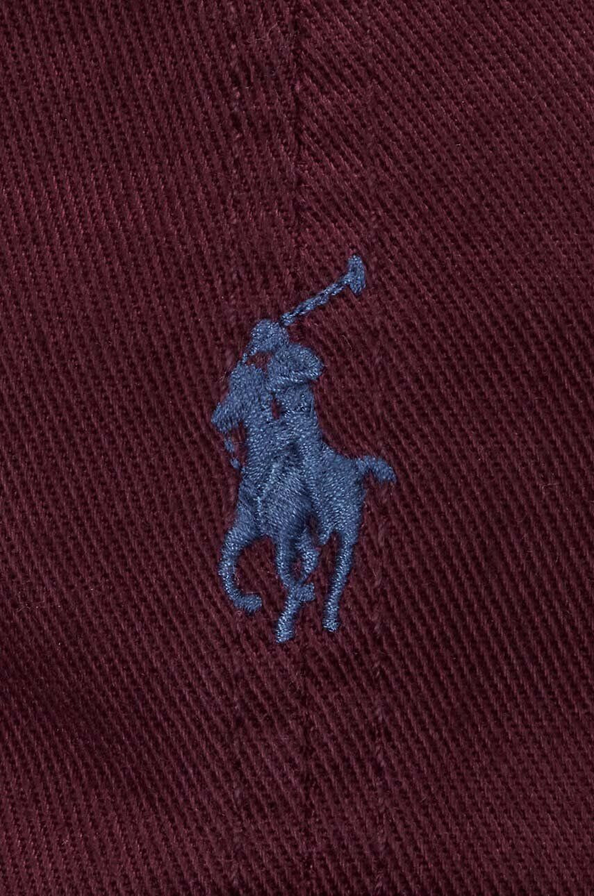 Polo Ralph Lauren Detská bavlnená šiltovka bordová farba s nášivkou - Pepit.sk