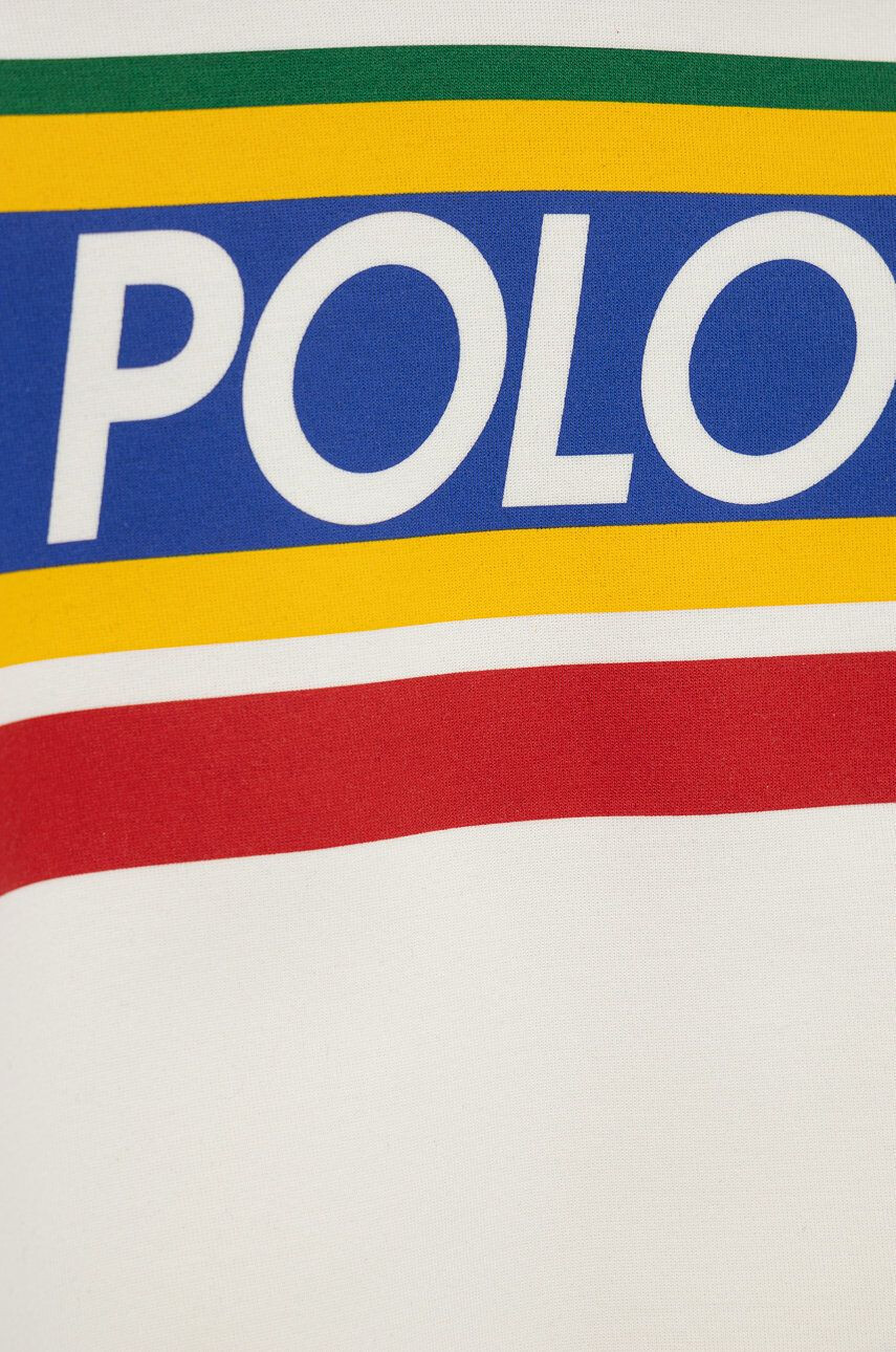 Polo Ralph Lauren Detská mikina biela farba s potlačou - Pepit.sk