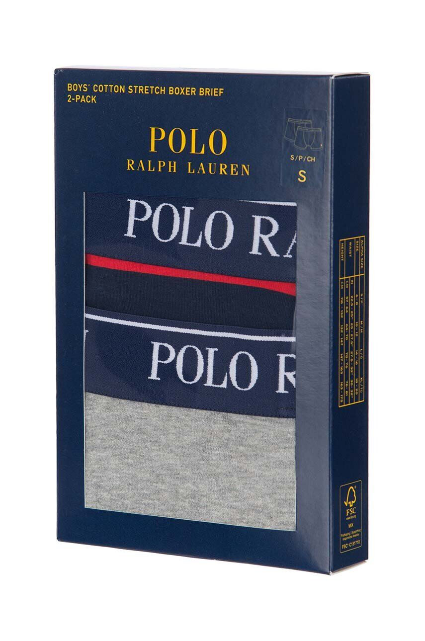 Polo Ralph Lauren Detské boxerky 2-pak šedá farba - Pepit.sk