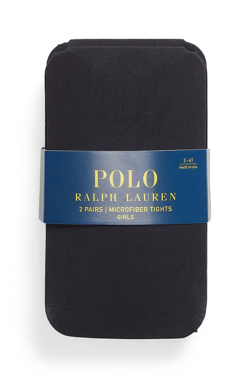 Polo Ralph Lauren Detské pančuchy 2-pak čierna farba - Pepit.sk