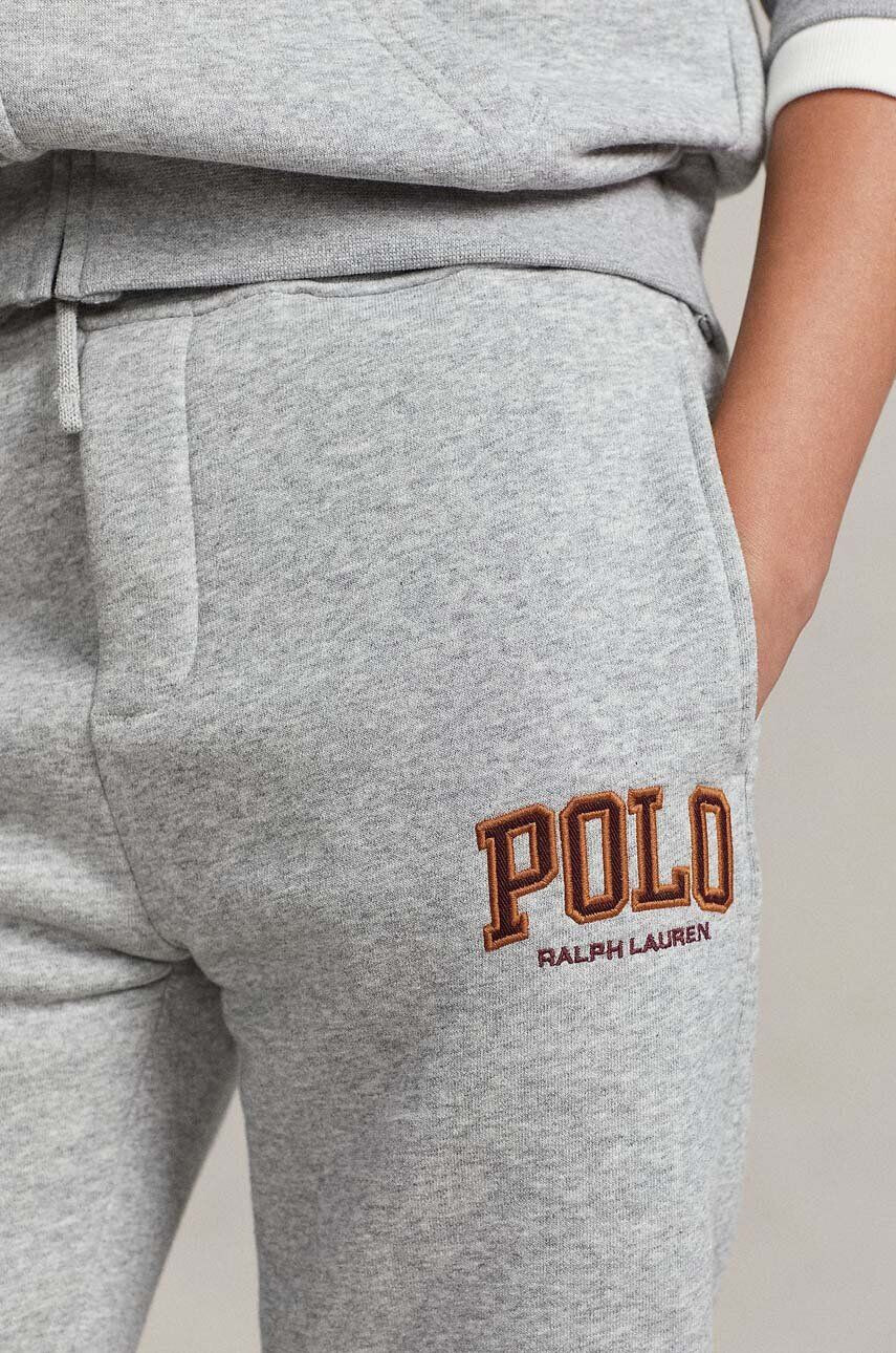 Polo Ralph Lauren Detské tepláky šedá farba s potlačou - Pepit.sk