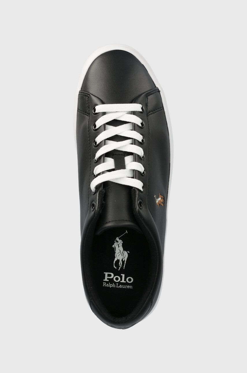 Polo Ralph Lauren Kožené tenisky Longwood čierna farba 816884372001 - Pepit.sk