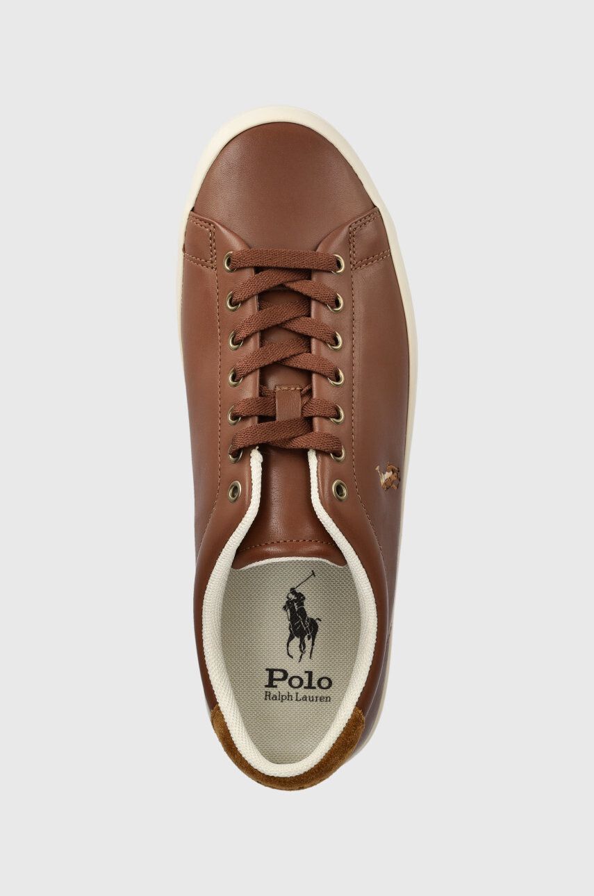 Polo Ralph Lauren Kožené tenisky Longwood hnedá farba 816879935001 - Pepit.sk