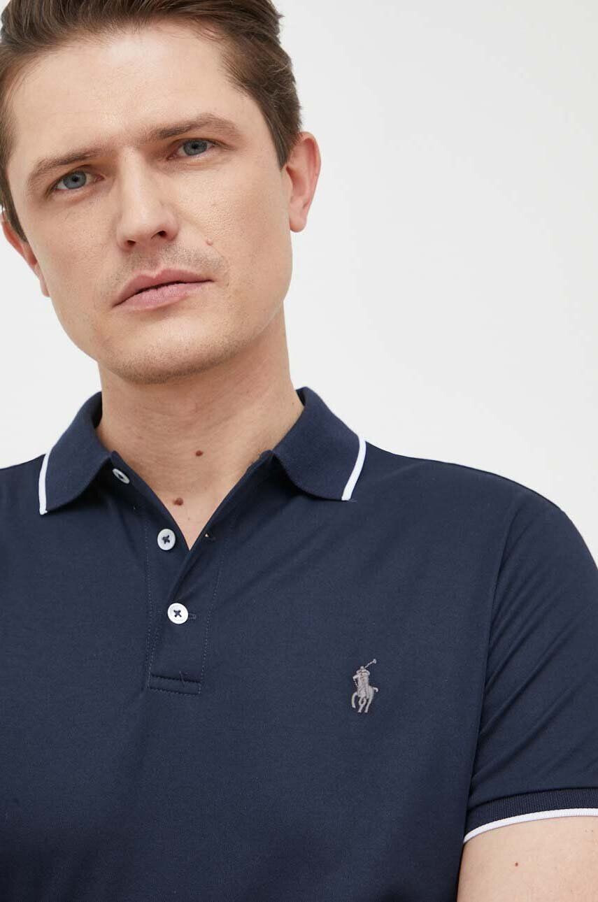 Polo Ralph Lauren Polo tričko pánske tmavomodrá farba s nášivkou - Pepit.sk